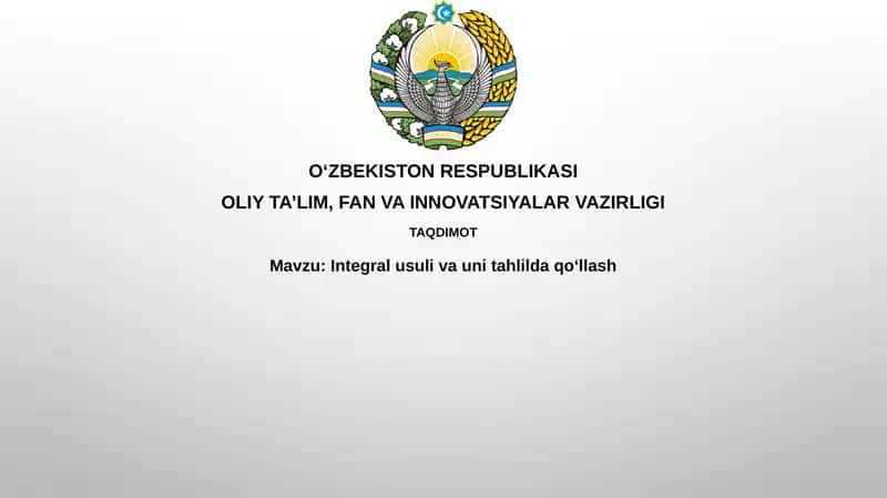 Integralusulivaunitahlildaqoʻllash