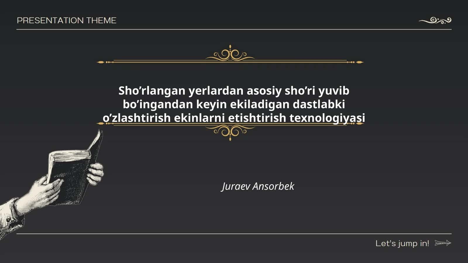 Sho'rlangan yerlardan asosiy sho’ri yuvib bo’ingandan keyin ekiladigan dastlabki o’zlashtirish ekinlarni etishtirish texnologiyasi
