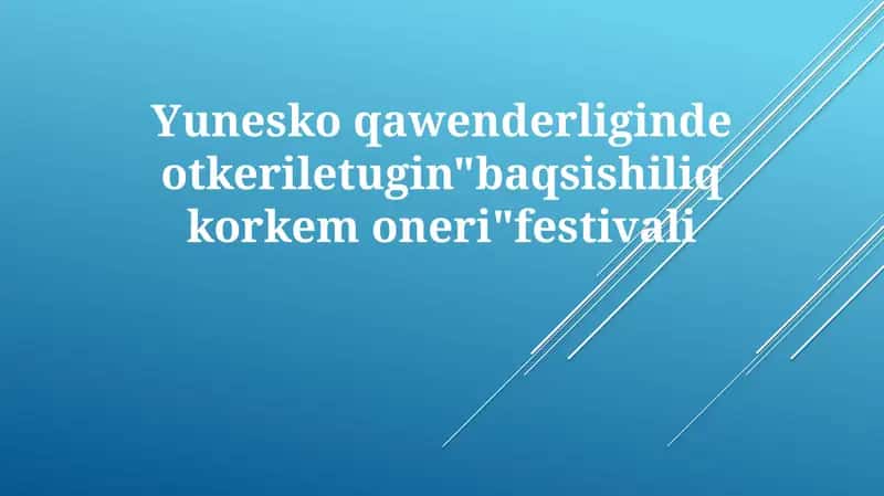 Baqsishiliq kórkem óneri festivali