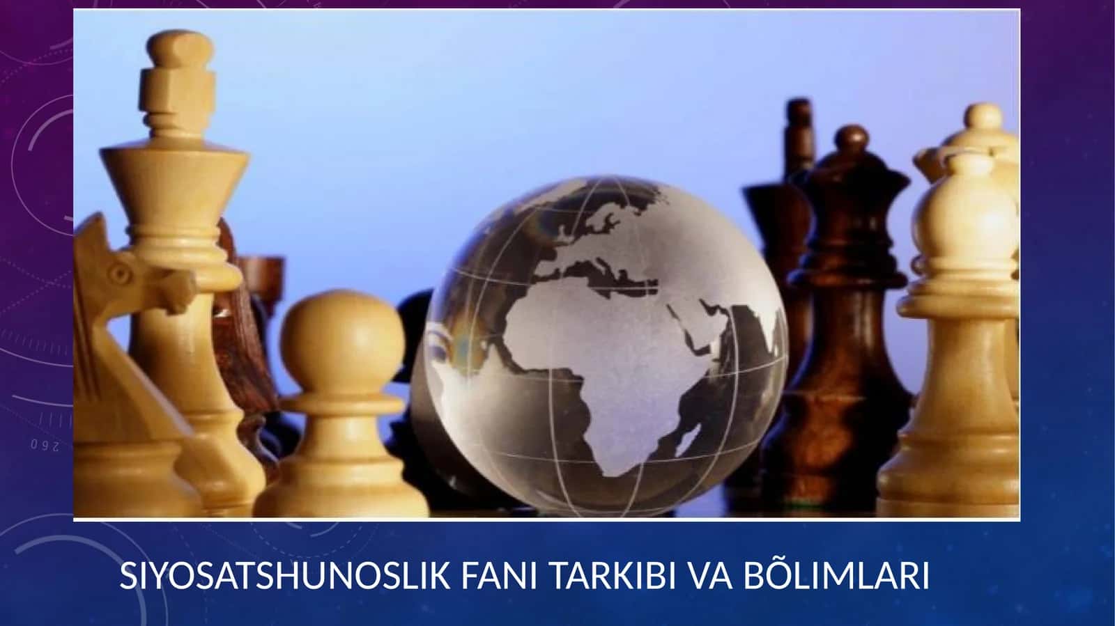 Siyosatshunoslik fani tarkibi vabõlimlari