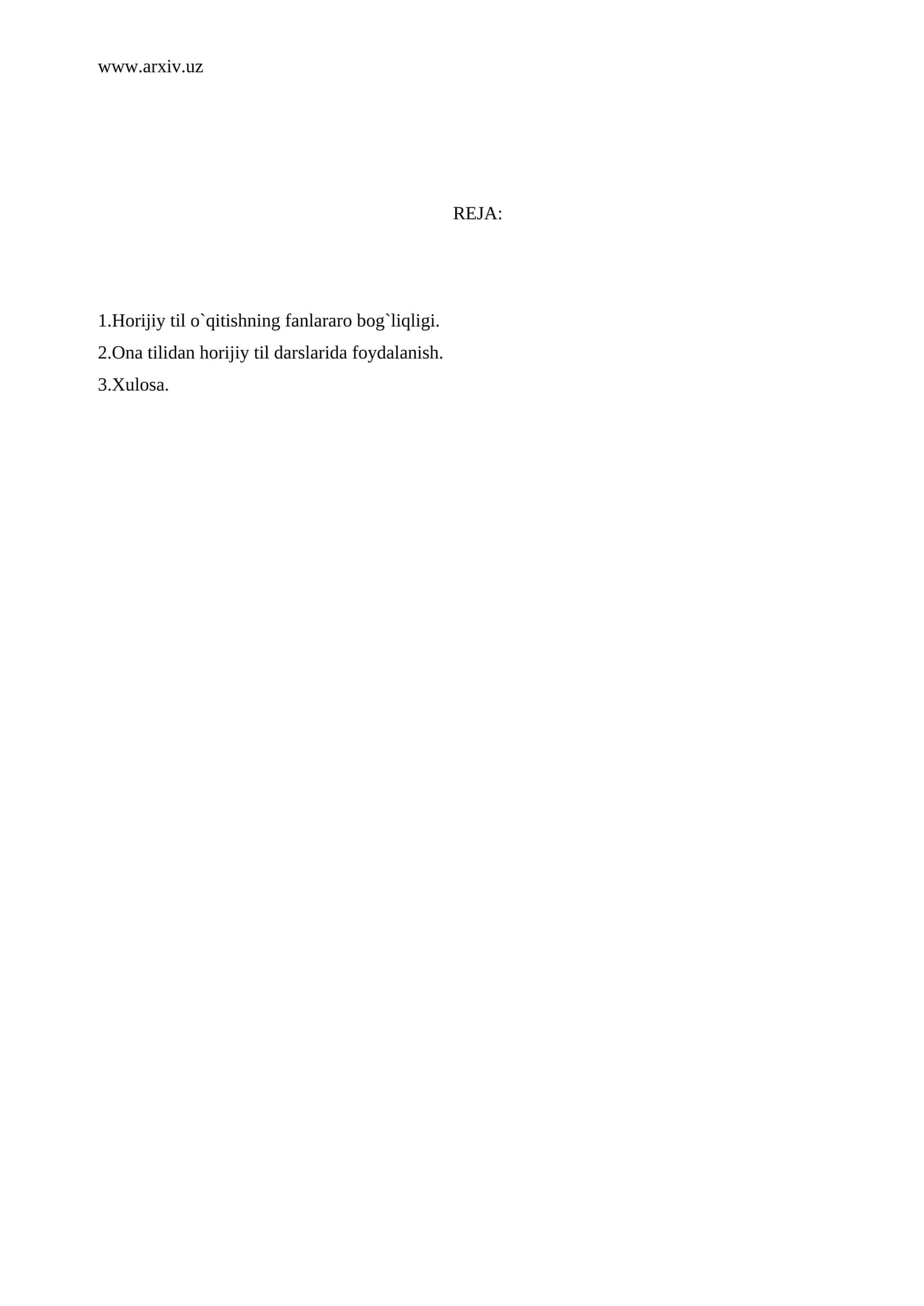 Chet til o`qitish metodikasi