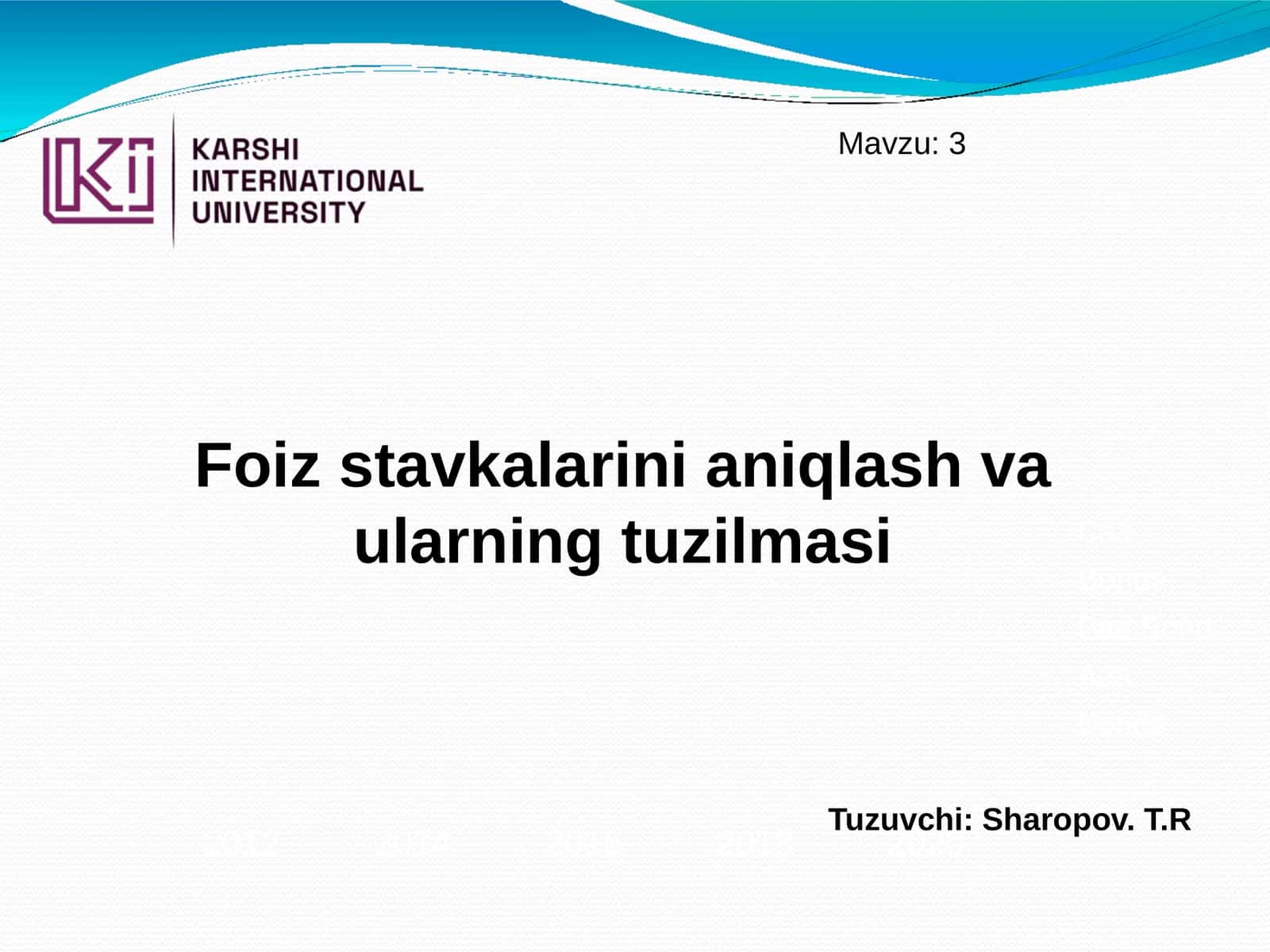 Foizstavkalarinianiqlashvaularningtuzilmasi