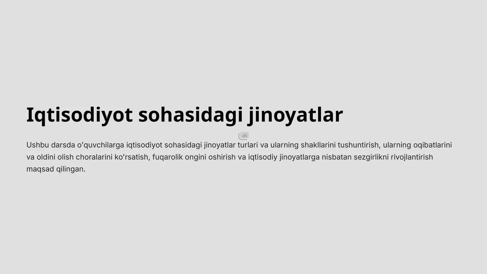 Iqtisodiyot sohasidagi jinoyatlar