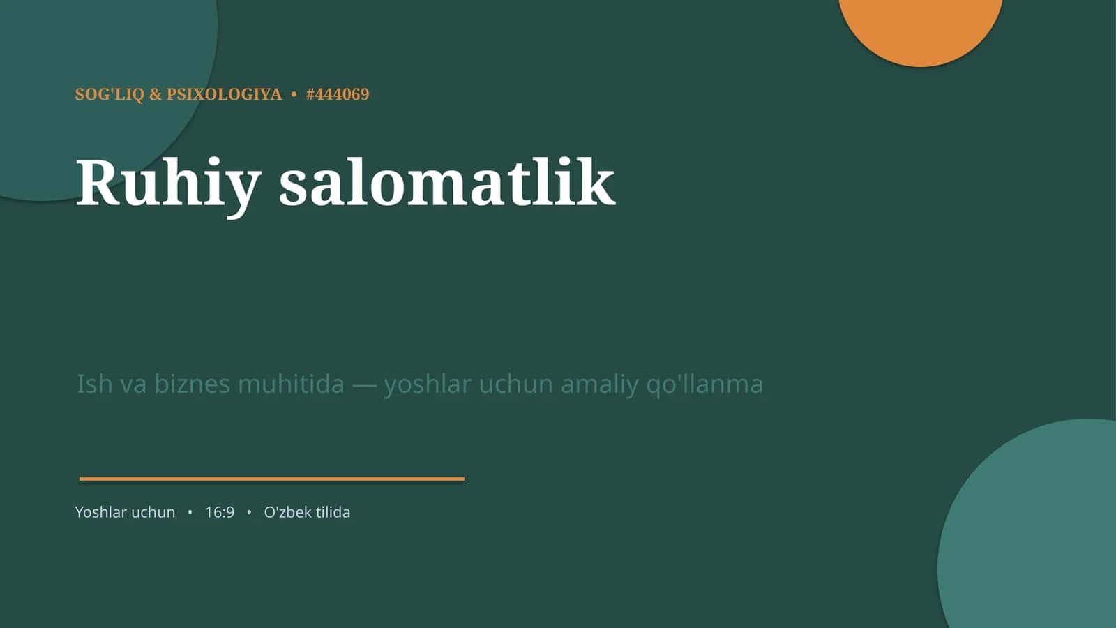 Ruhiy salomatlik
