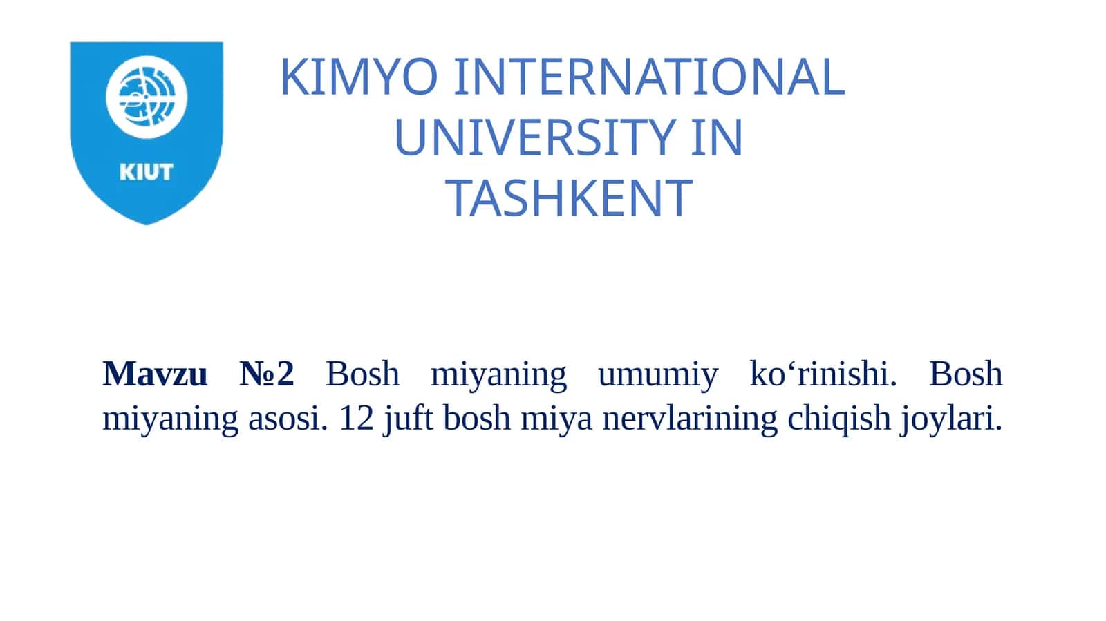 Boshmiyaning umumiy ko‘rinishi. Boshmiyaning asosi. 12 juft bosh miyanerlarining chiqish joylari