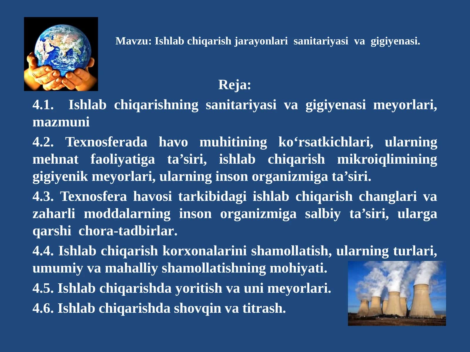 Ishlаb chiqаrish jarayonlari sаnitаriyasi va gigiyenasi