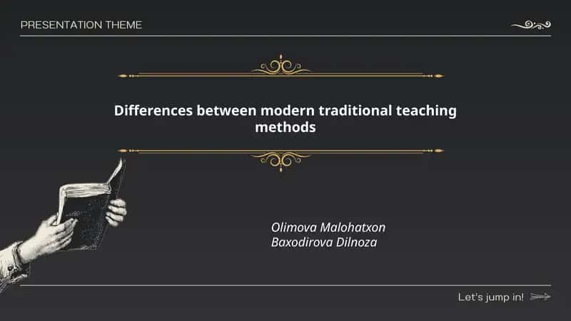 Differences between modern traditional teaching methods