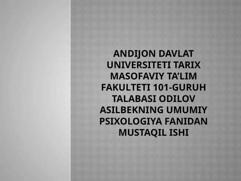 o'smirlik davrida psixik rivojlanish xususiyatlari