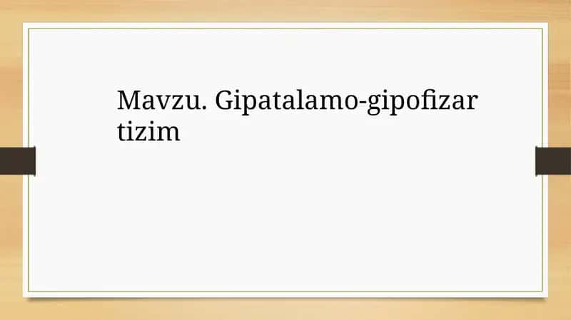 Gipatalamo-gipofizar tizim