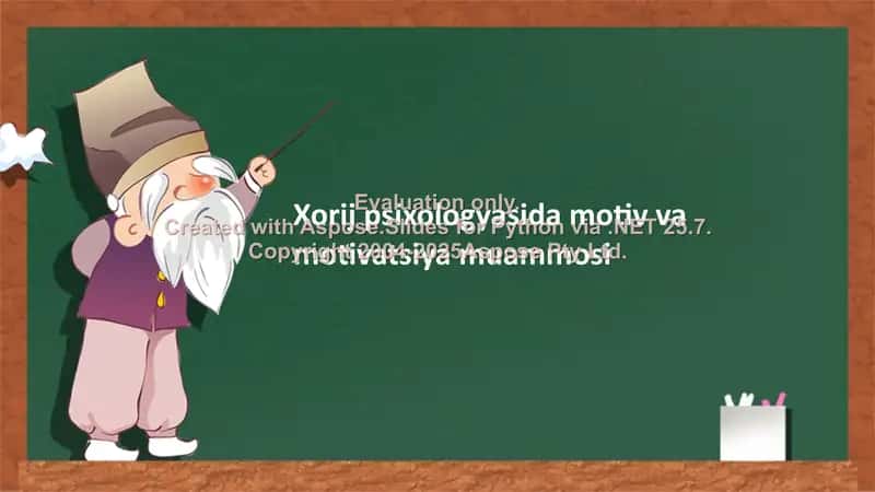 Xorij psixologyasida motiv va motivatsiya muammosi