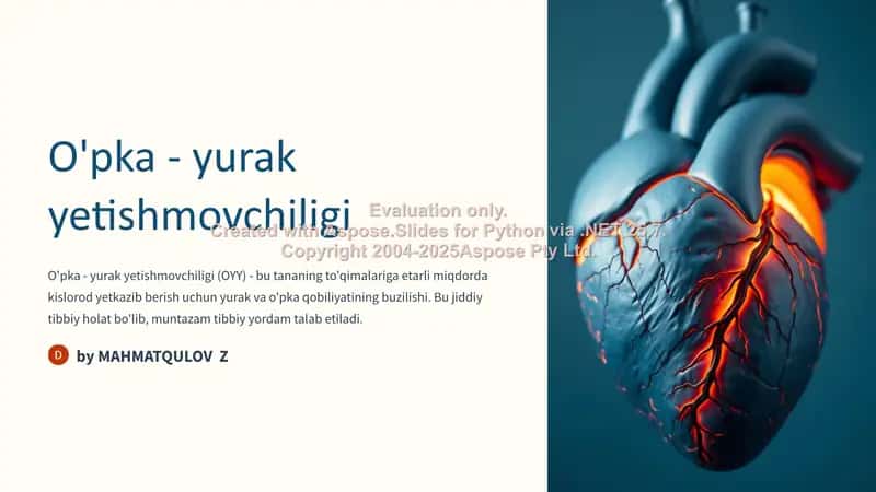 O'pka - yurak yetishmovchiligi