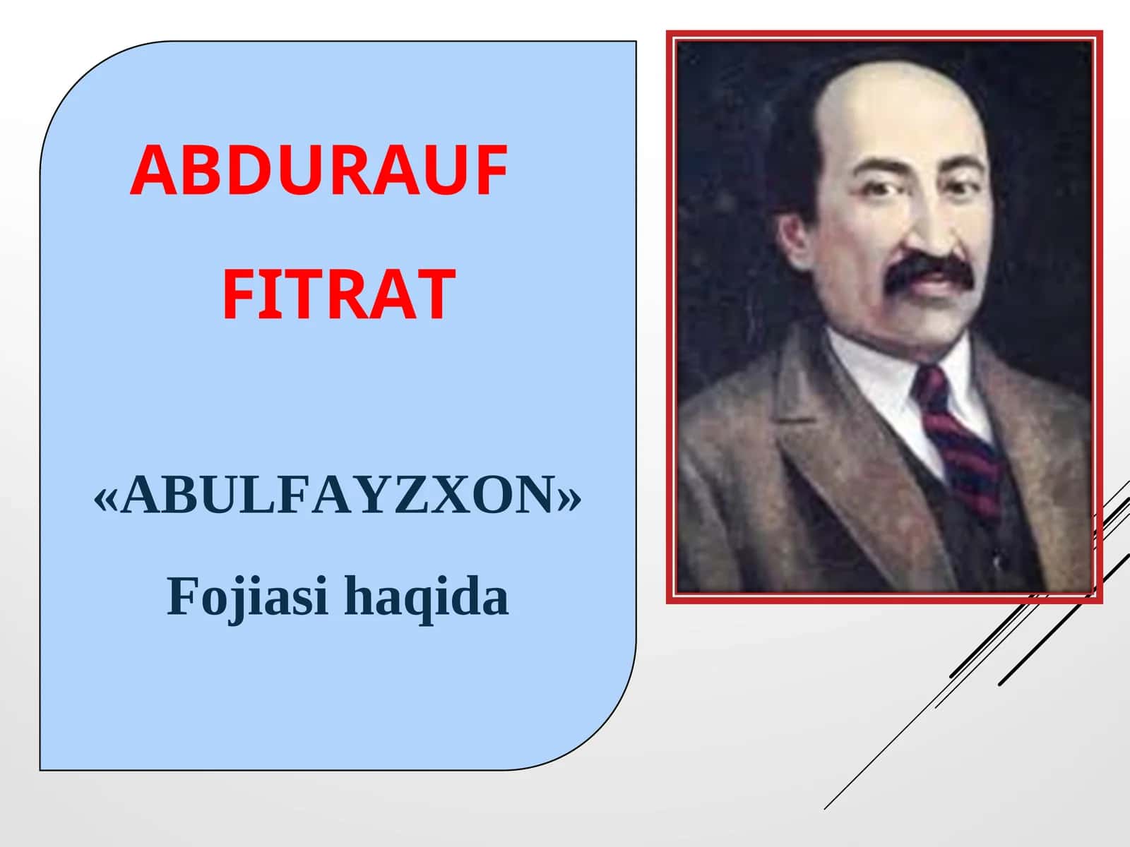 «ABULFAYZXON» Fojiasi haqida