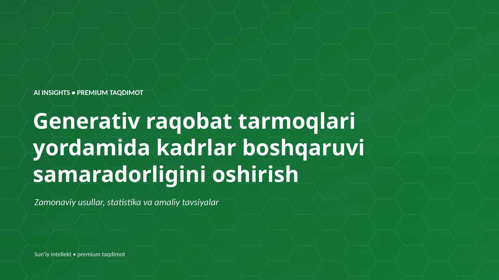 Generativ raqobat tarmoqlari
