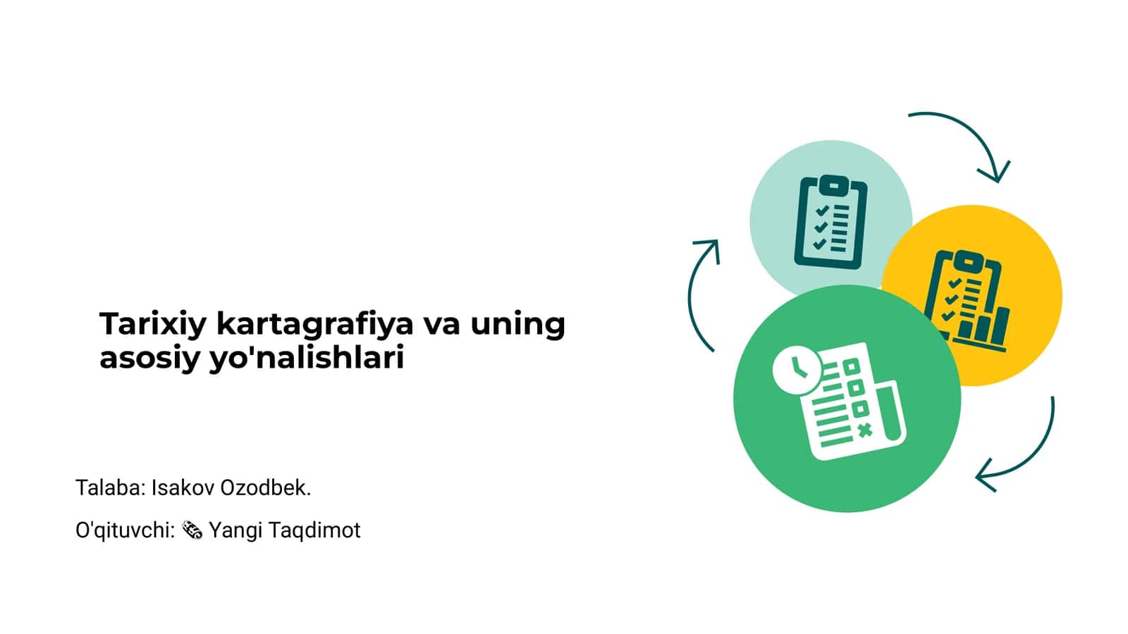 Tarixiy kartagrafiya va uning asosiy yo'nalishlari