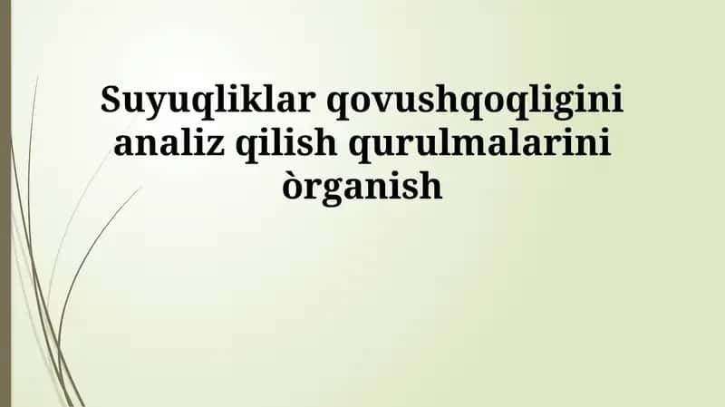 Suyuqliklar qovushqoqligini analiz qilish qurulmalarini òrganish