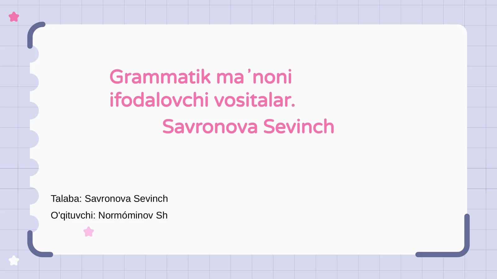 Grammatik maʼnoni ifodalovchi vositalar