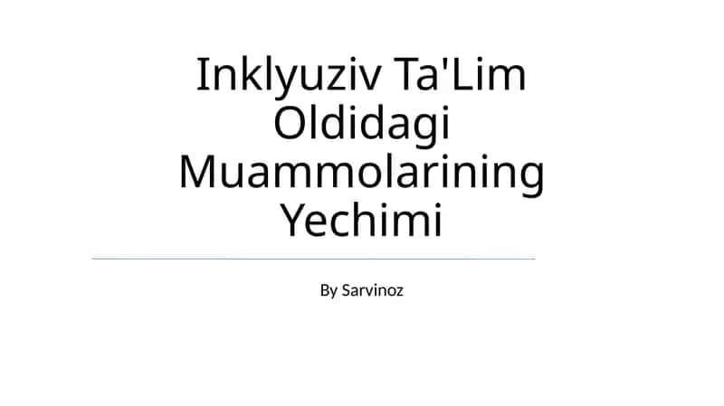O'qituvchilar tayyorlash