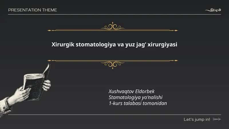 Xirurgik stomatologiya va yuz jagʻ xirurgiyasi