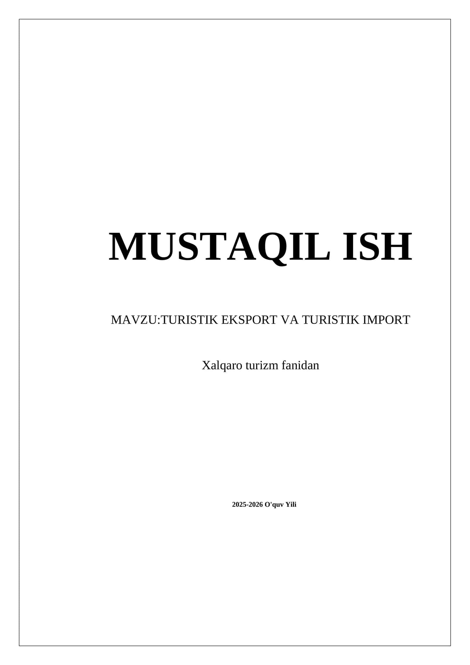 Turistik Eksport
