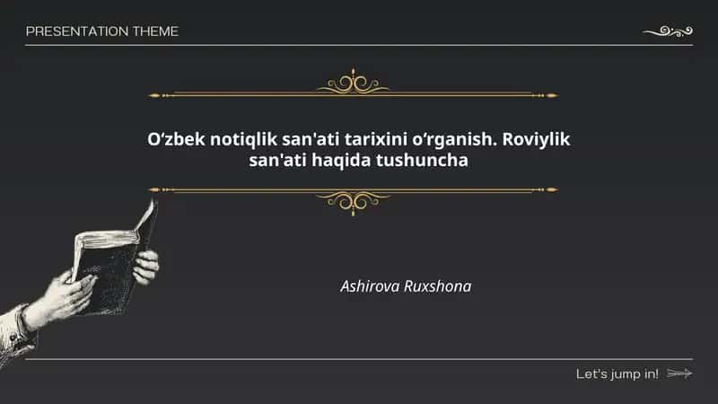 O'zbek notiqlik san'ati tarixi
