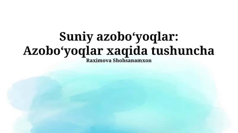 Suniy azoboʻyoqlar: Azoboʻyoqlar xaqida tushuncha