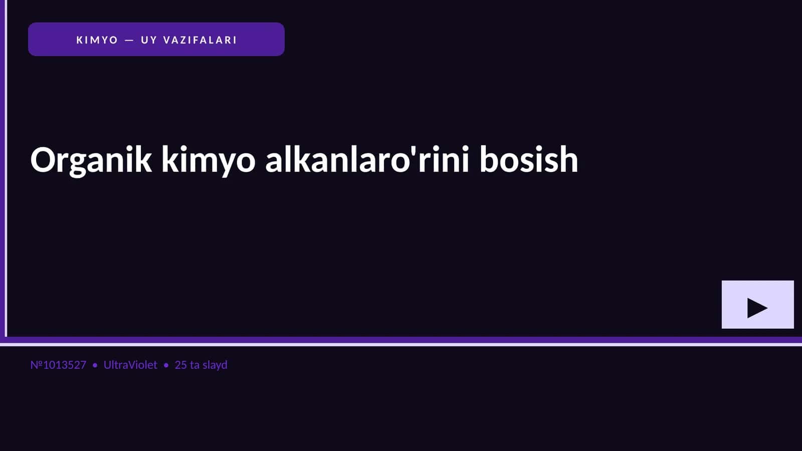 Organik kimyo alkanlaro'rini bosish