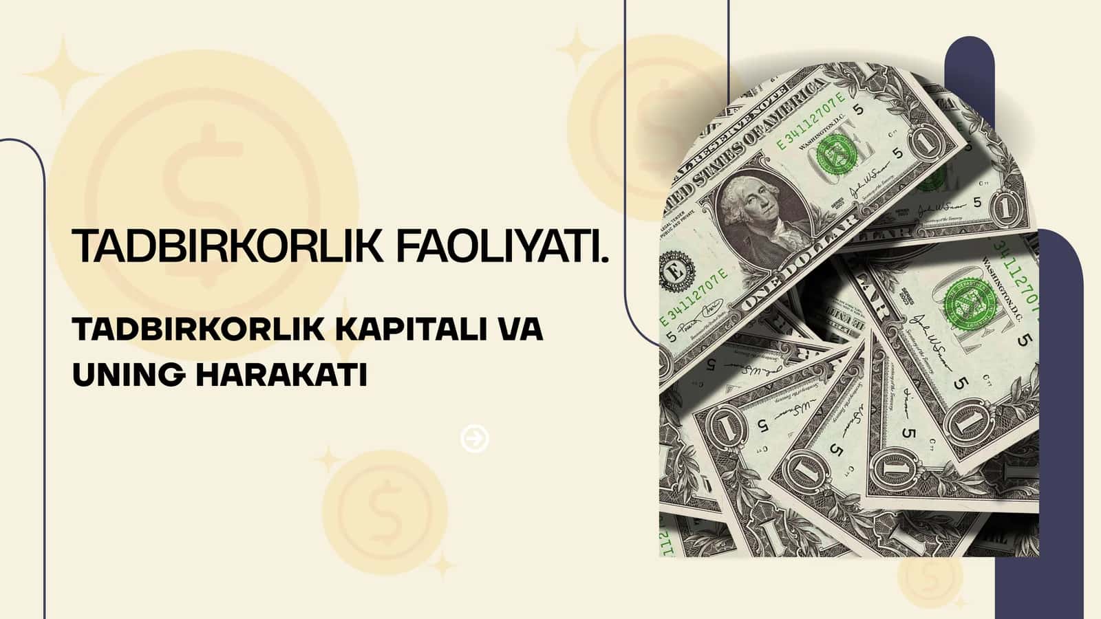 Tadbirkorlik kapitali va uning harakati