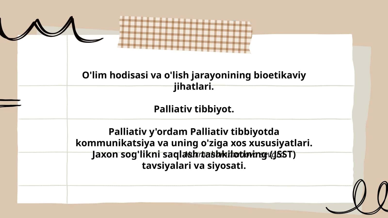 O'lim hodisasi va o'lish jarayonining bioetikaviy jihatlari