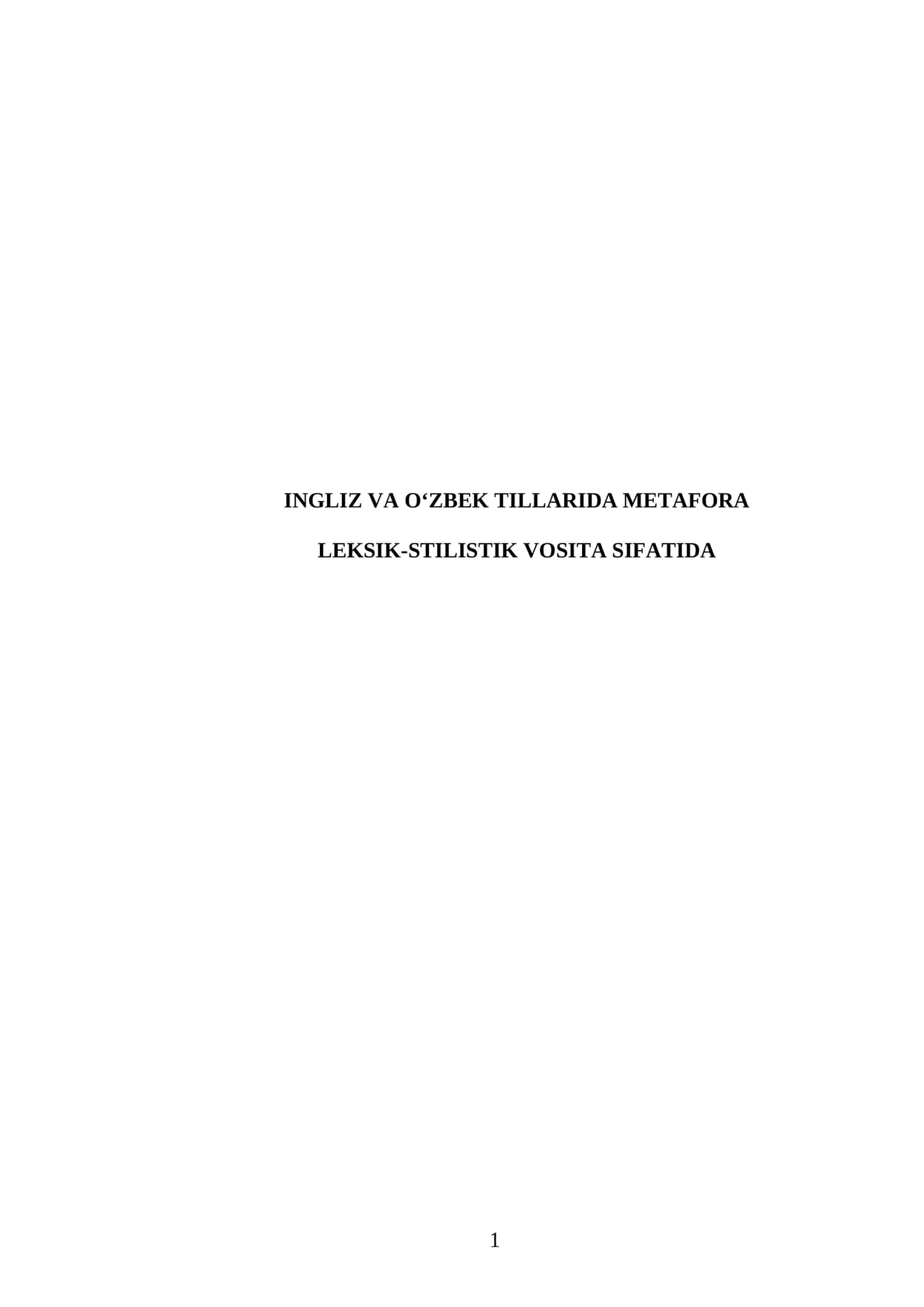METAFORA LEKSIK-STILISTIK VOSITA SIFATIDA