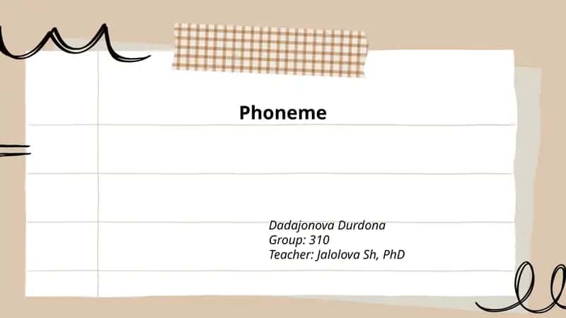 Phoneme