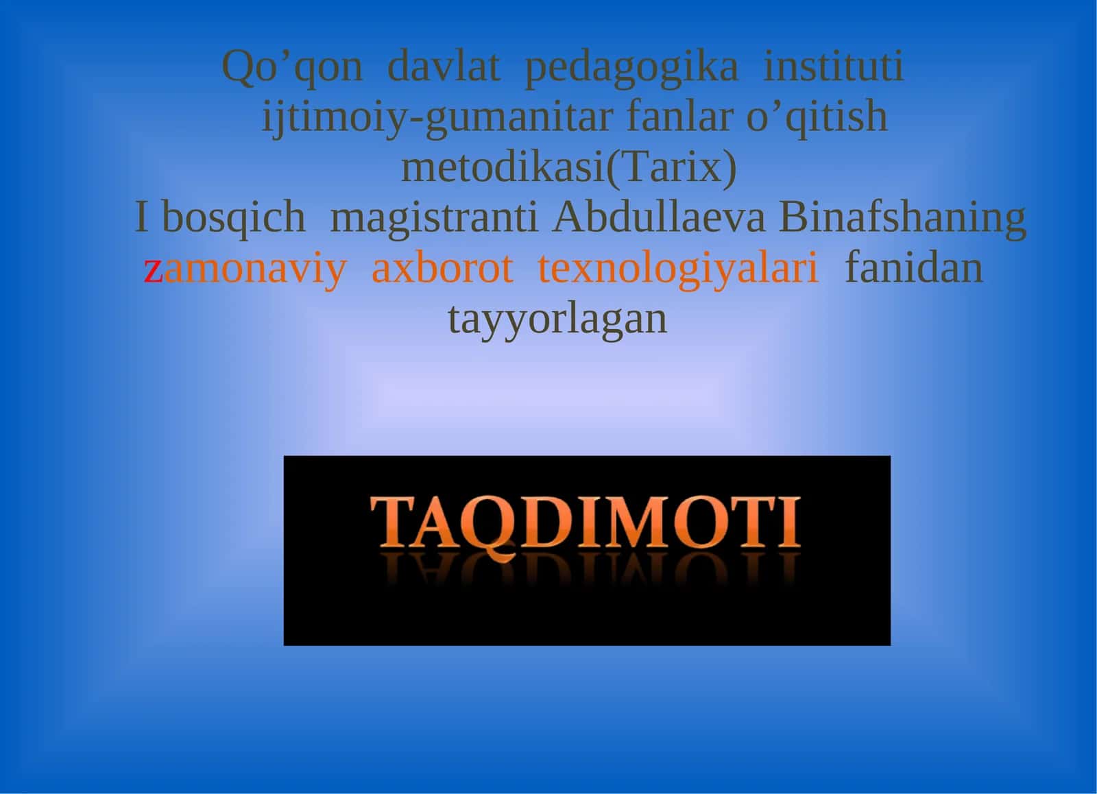 Axborotlashgan jamiyatni shakllantirish jarayonlari