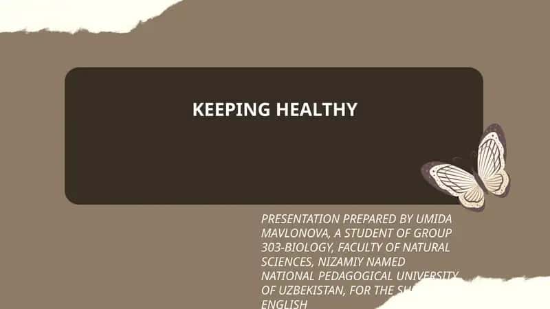 Keeping Healthy