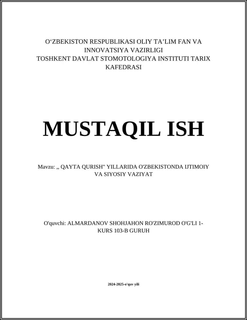 QAYTA QURISH