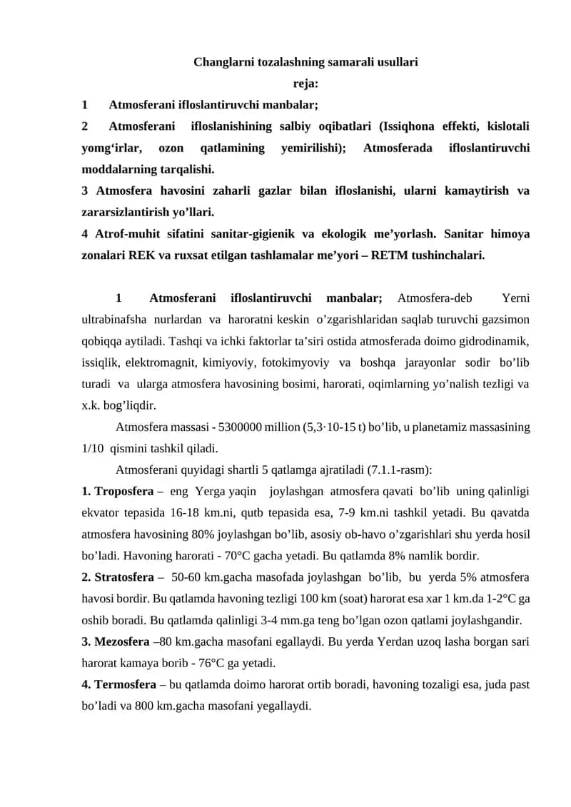 Changlarni tozalashning samarali usullari