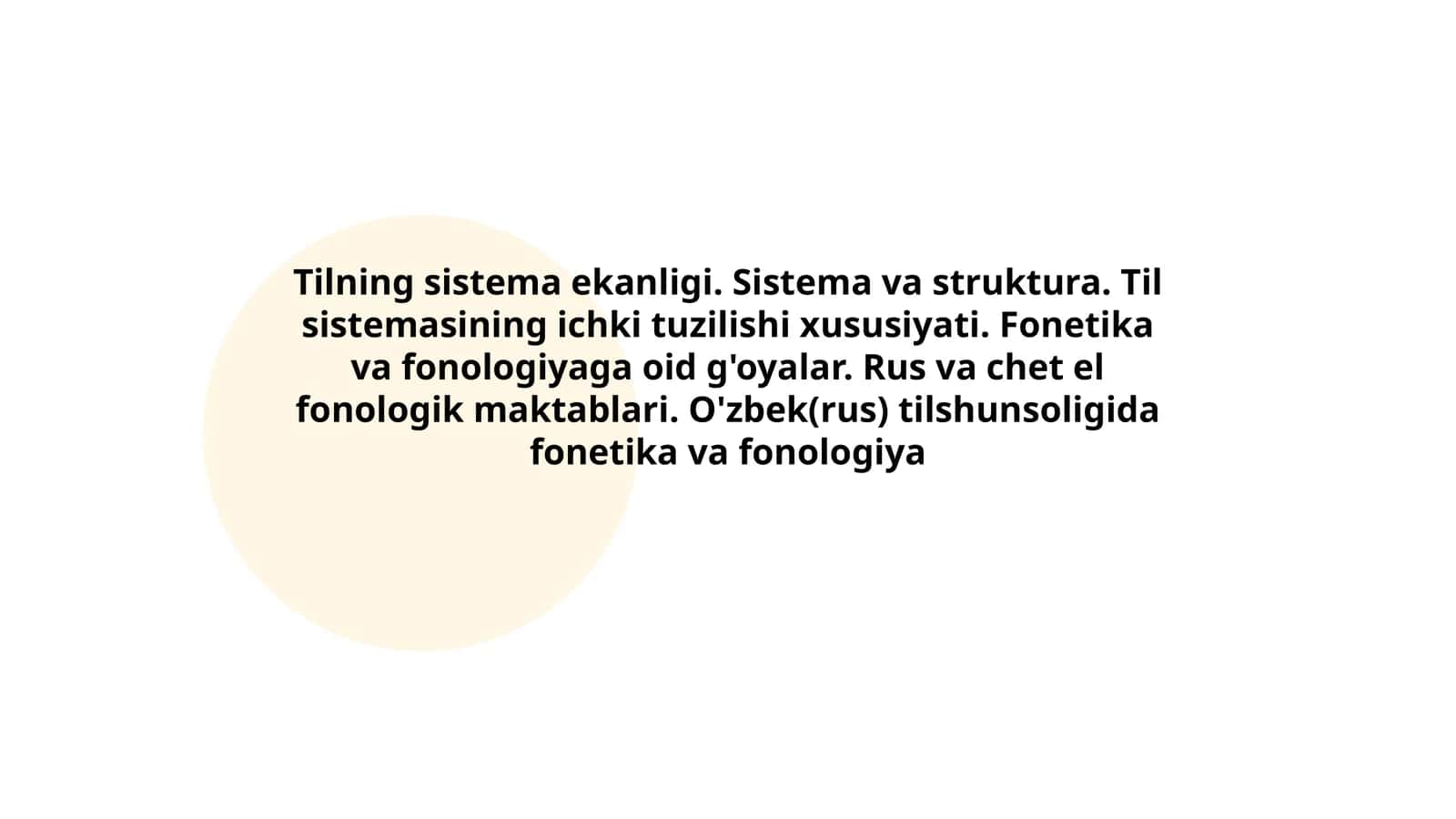 O'zbek(rus) tilshunosligida fonetika va fonologiya