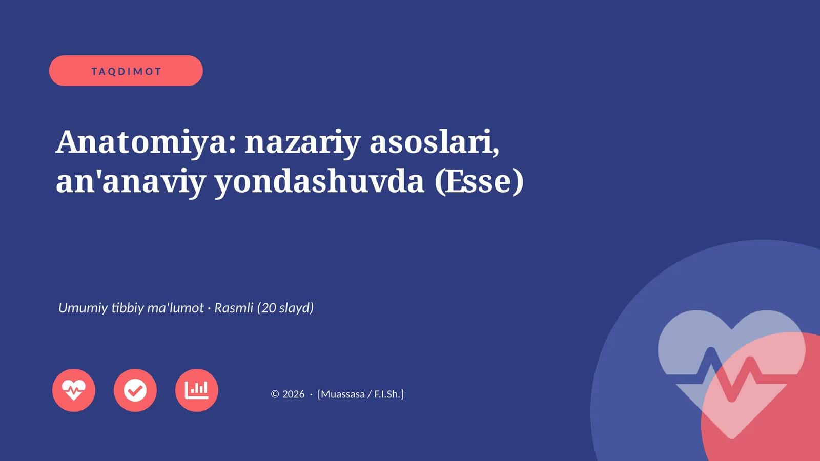 Anatomiya: nazariy asoslari, an'anaviy yondashuvda (Esse)