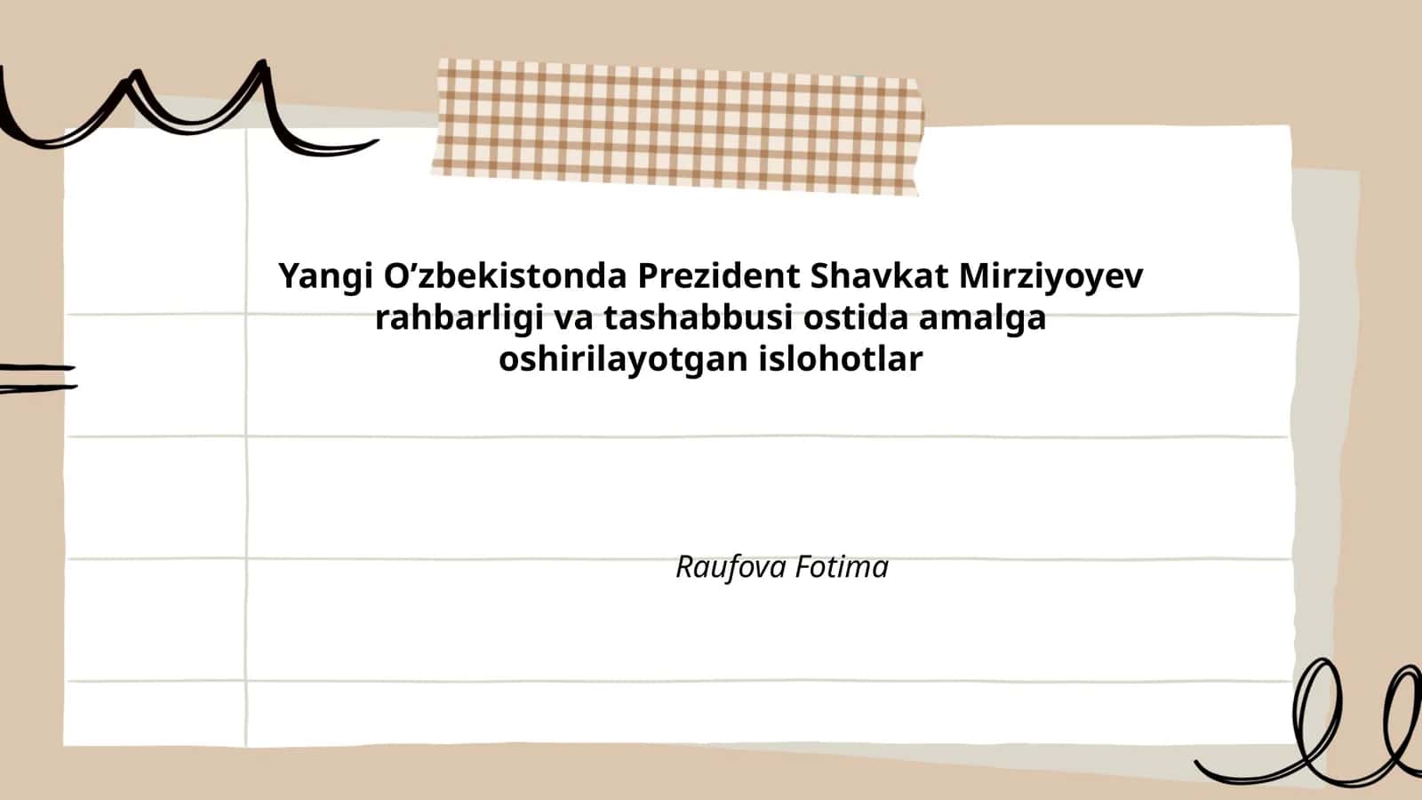 Islohotlarning amaliy ahamiyati
