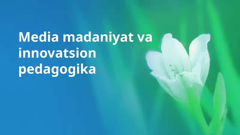 Media madaniyat va innovatsion pedagogika