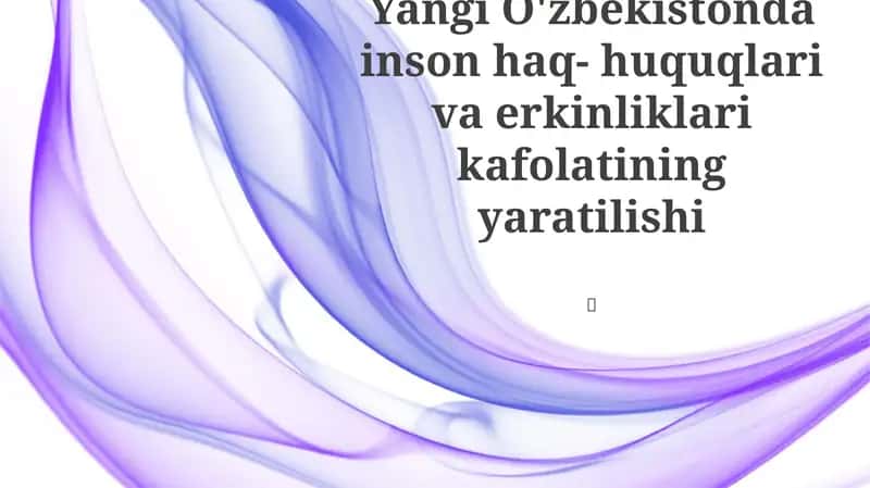 O'zbekistonning 2022-2026 yillardagi Inson huquqlari strategiyasi