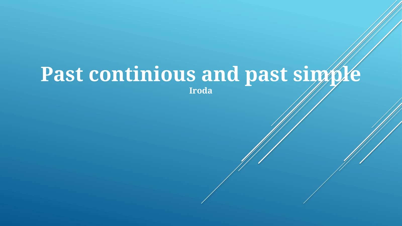 Past continious and past simple