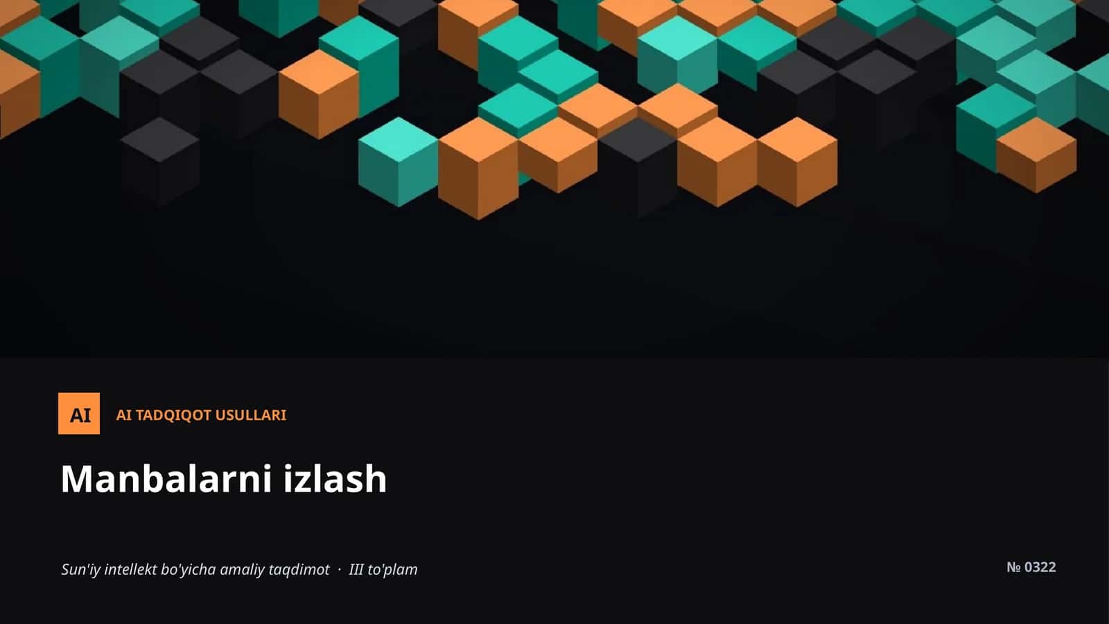 AI TADQIQOT USULLARI