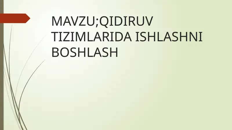 Qidiruv tizimlari
