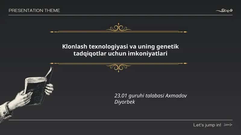 Klonlash texnologiyasi va uning genetik tadqiqotlar uchun imkoniyatlari