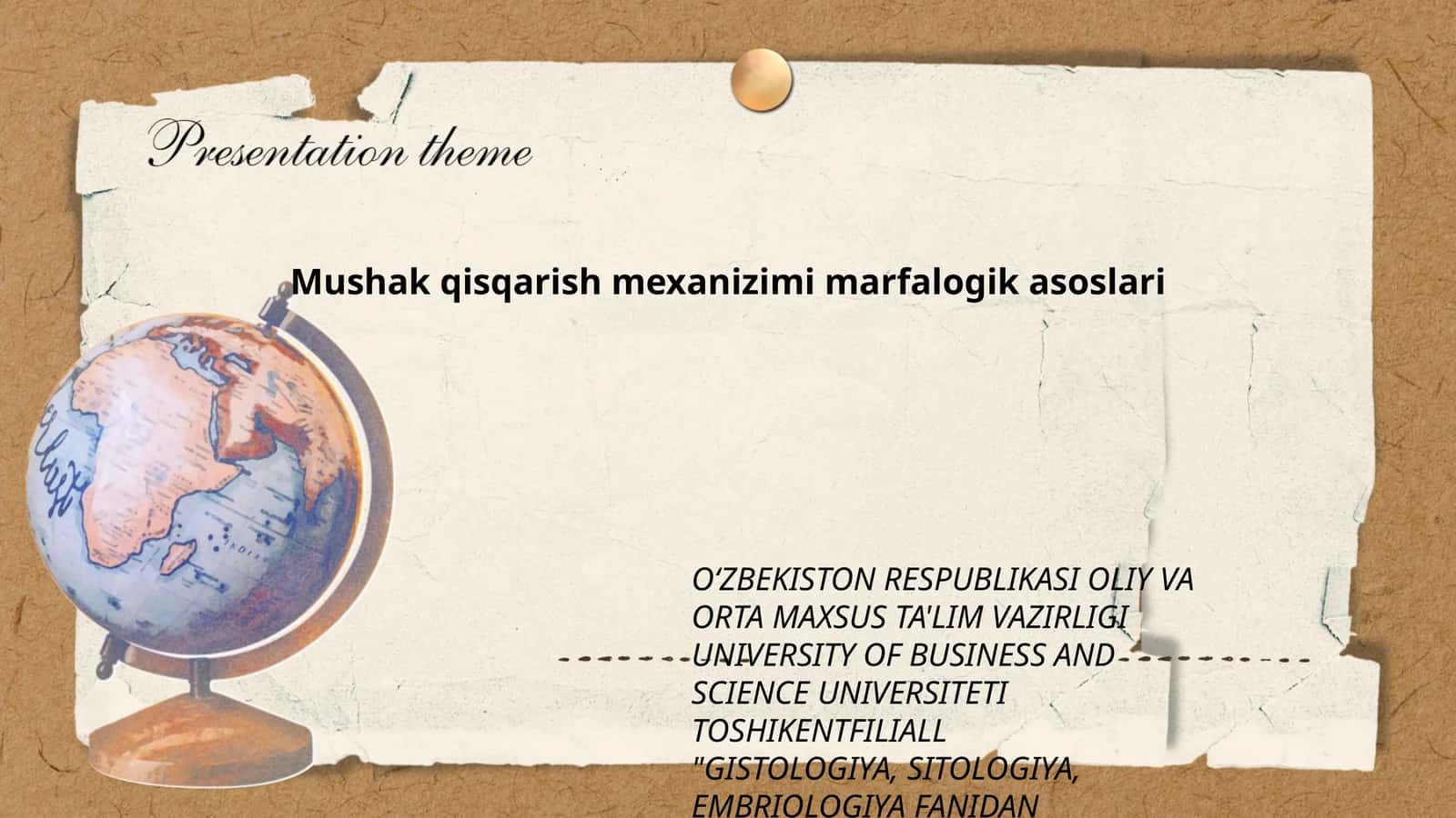 Mushak qisqarish mexanizimi marfalogik asoslari