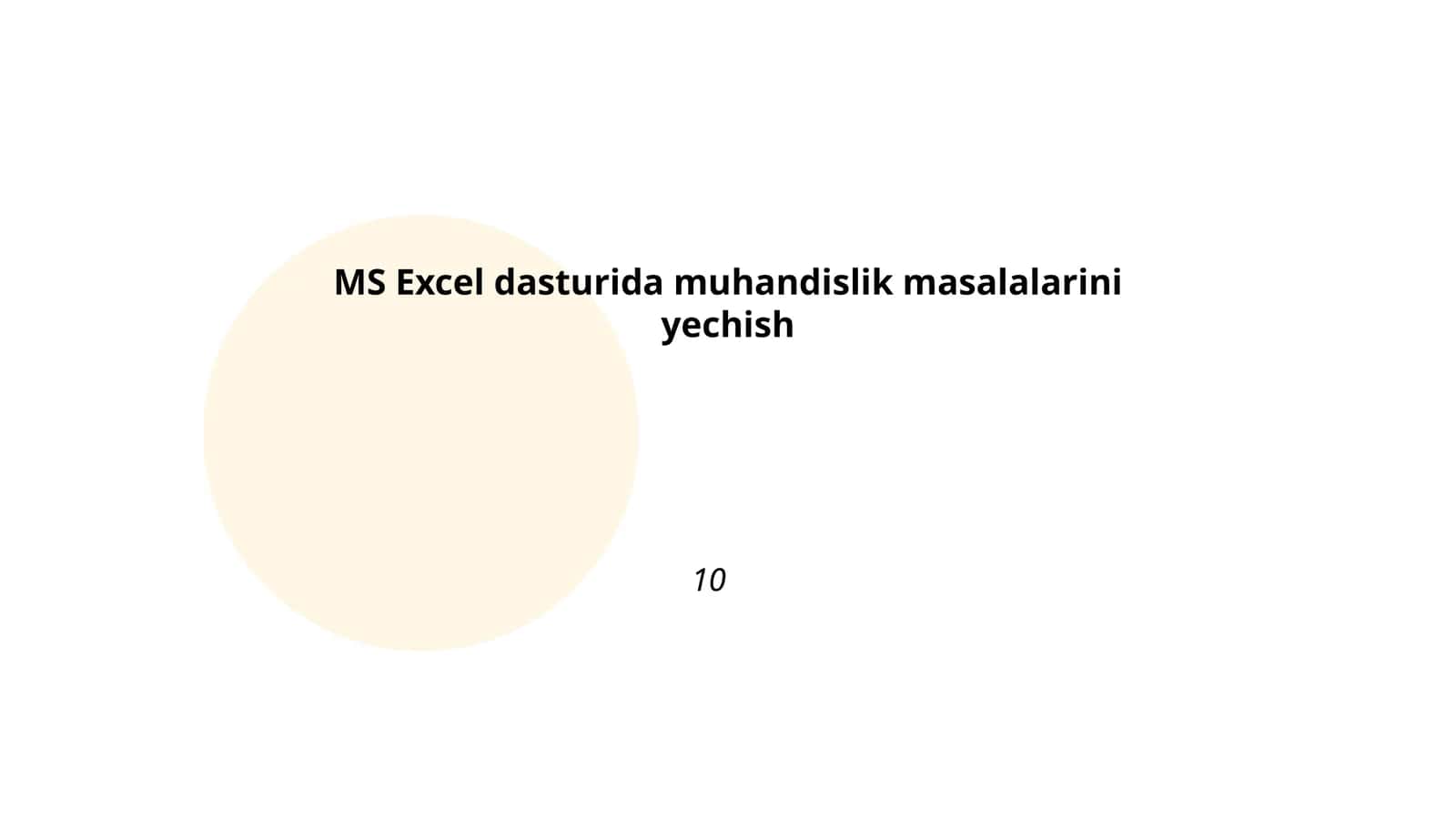 Excel dasturida statistik tahlillar