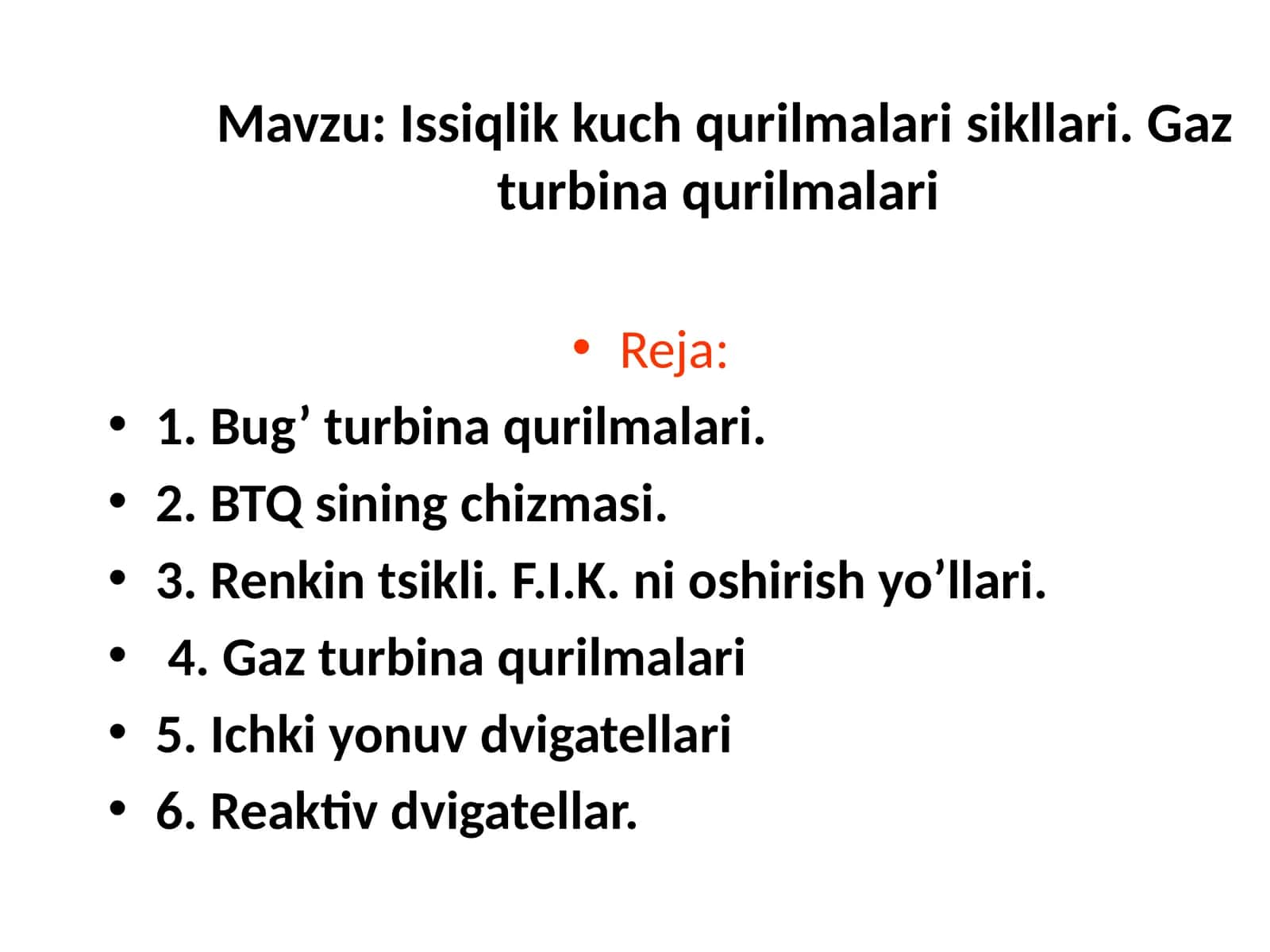 Issiqlikkuchqurilmalarisikllari.Gazturbinaqurilmalari