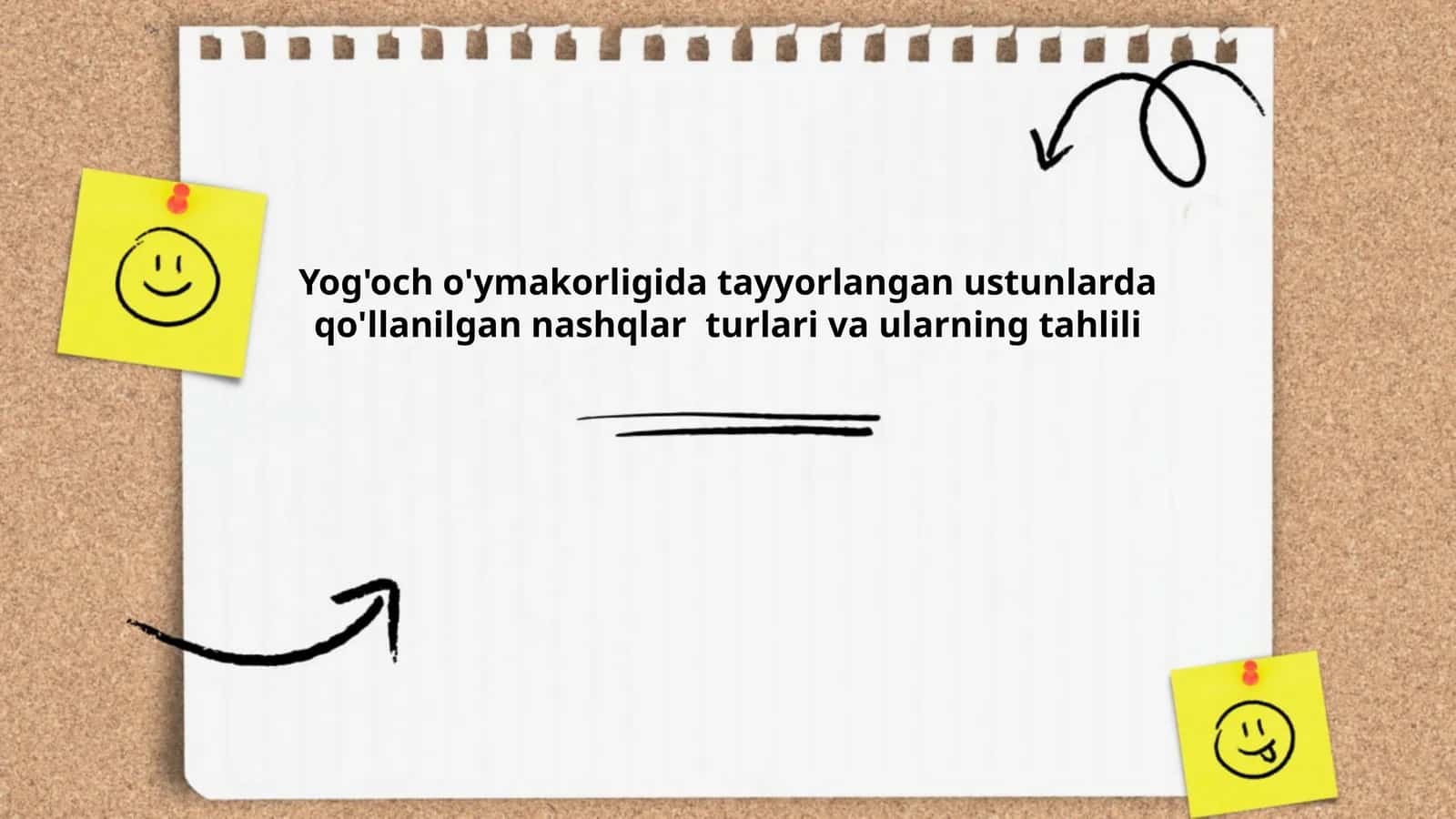 Yog'och o'ymakorligida tayyorlangan ustunlarda qo'llanilgan nashqlar turlari va ularning tahlili