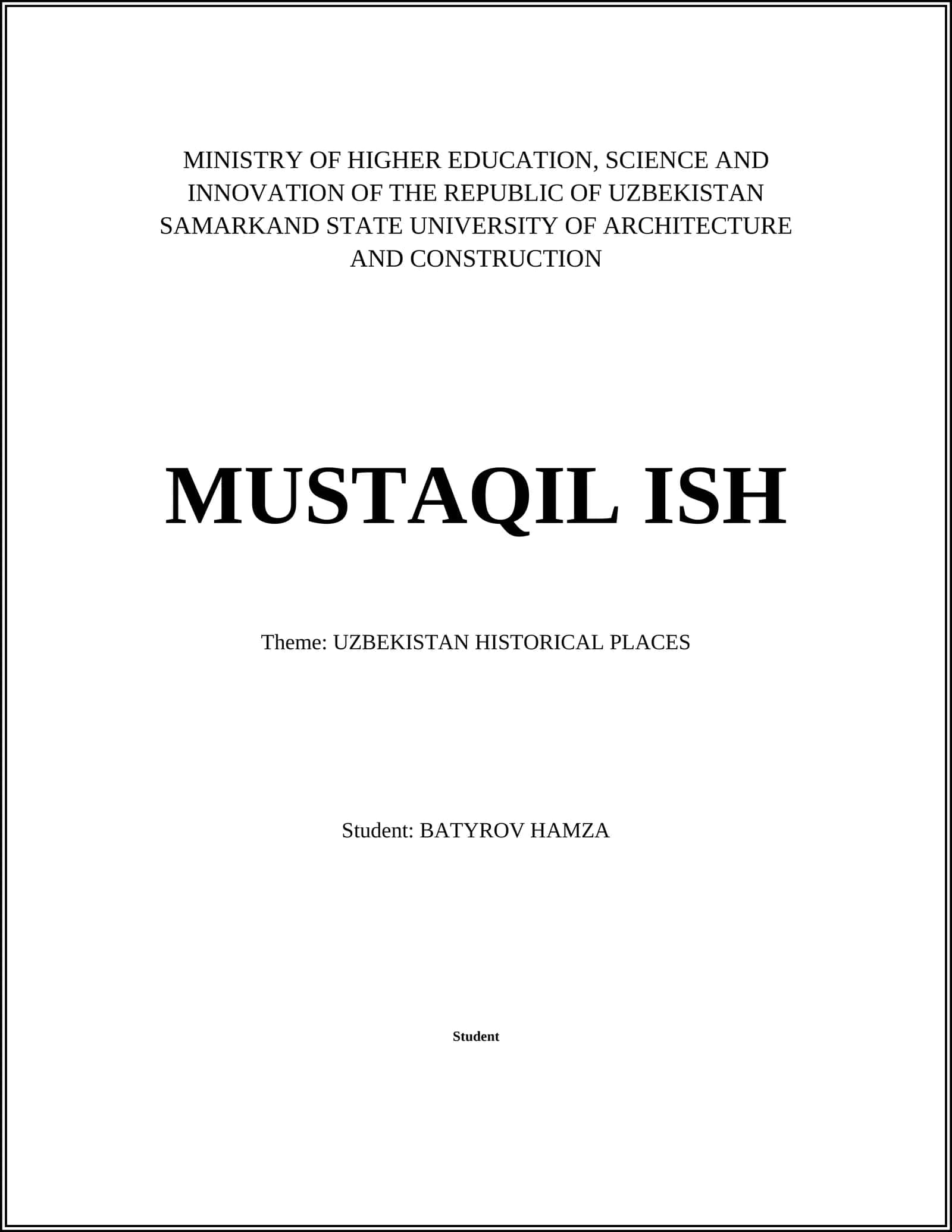 The Registan of Samarkand