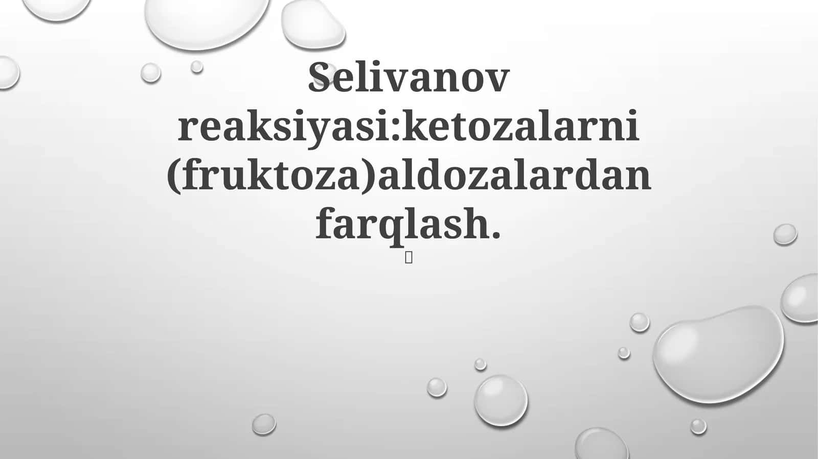 Selivanov reaksiyasi