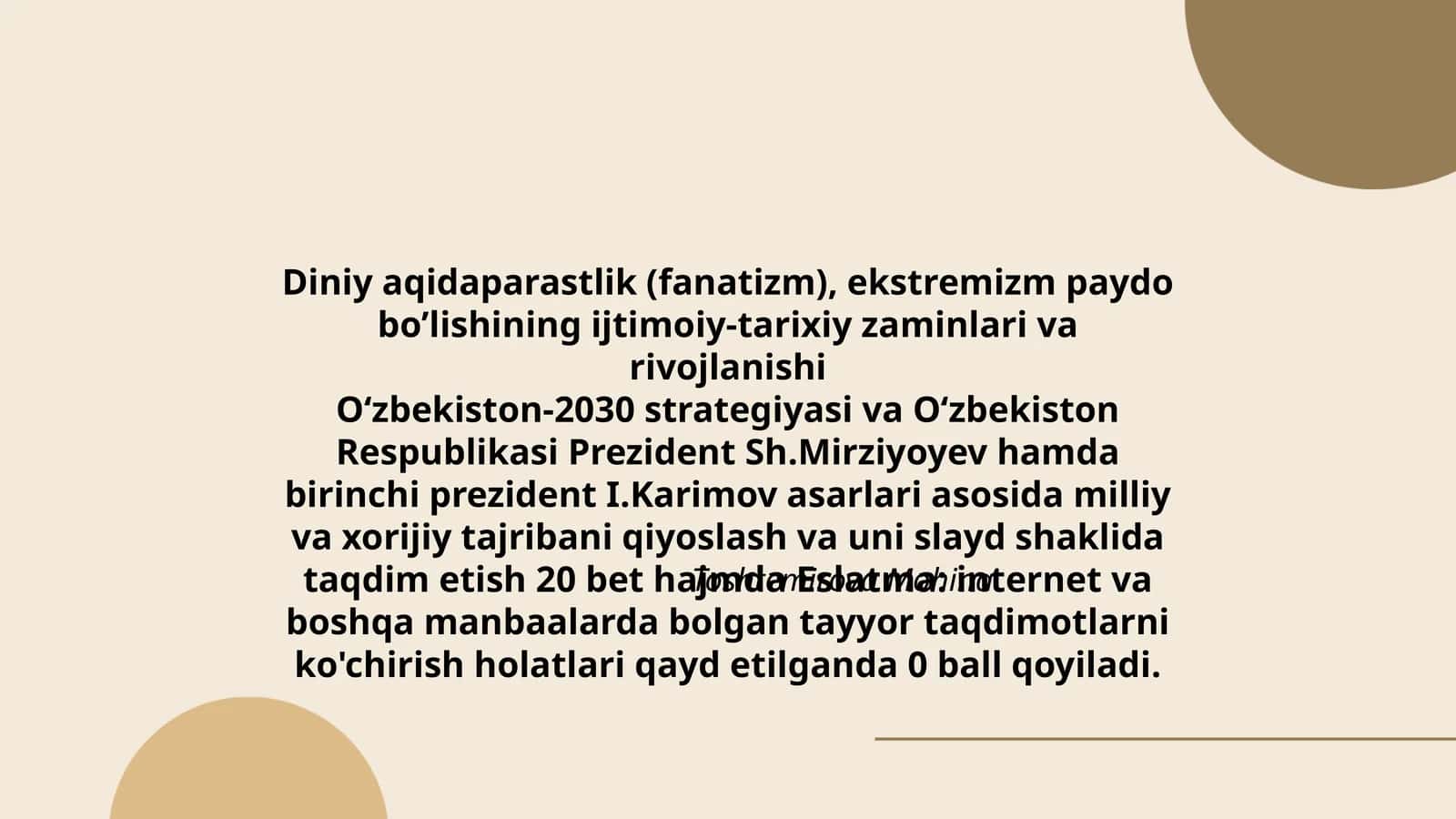 Diniy aqidaparastlik (fanatizm), ekstremizm paydo bo’lishining ijtimoiy-tarixiy zaminlari va rivojlanishi